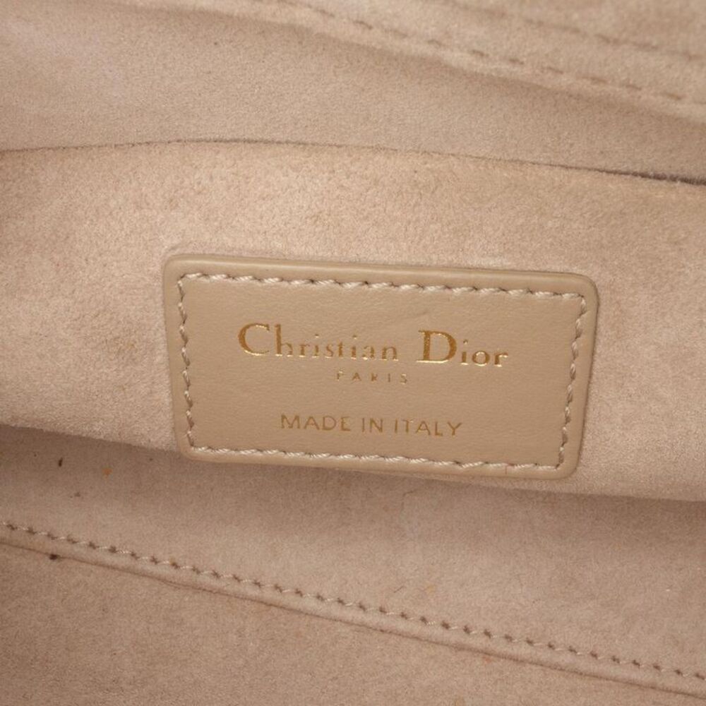 Pre Loved dior Lady Top Handle Canvas Bag Women Brown Satchel - Picture 5 of 8